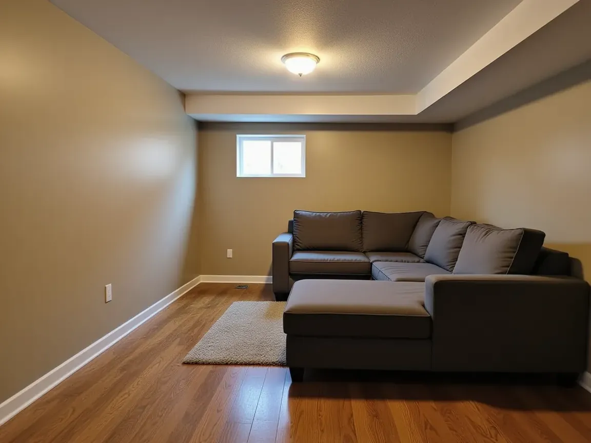 basement finish, after