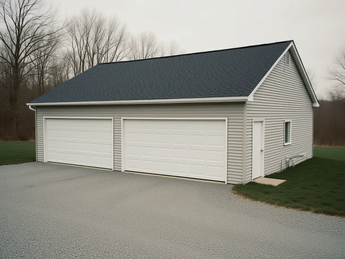 garage build, after