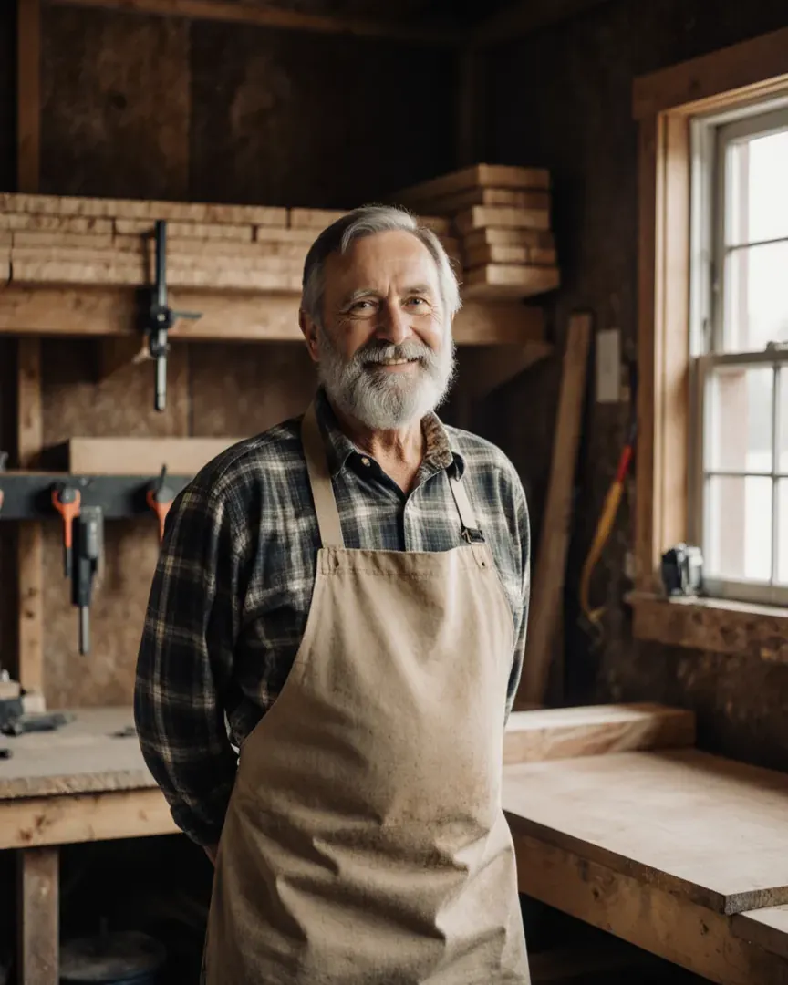 Dale Kinnunen, owner, at the shop
